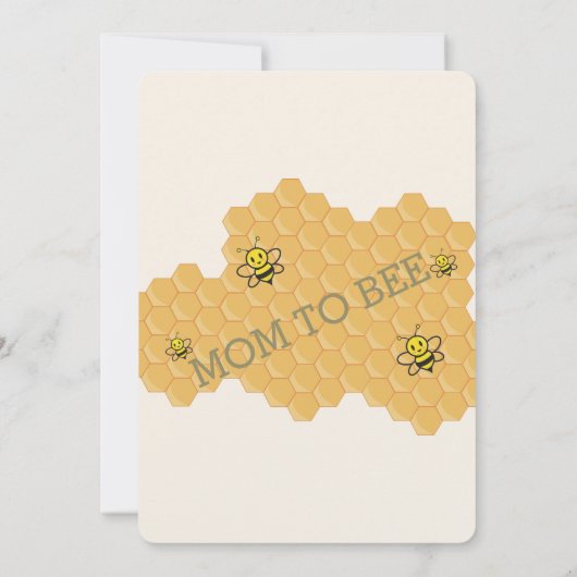 Invitation Mignonne Mère Or À Être Baby shower (Dos)