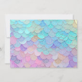 Invitation Mignonne Mermaid Ocean Beach fête d'anniversaire (Dos)