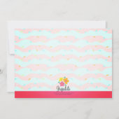 Invitation mignonne moderne de fête d'anniversaire (Dos)