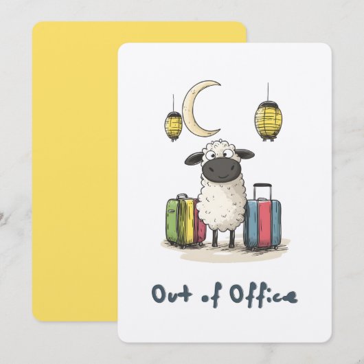 Invitation Mignonne Mouton de l'Aïd le jour sabbatique | Hors (Devant / Derrière)