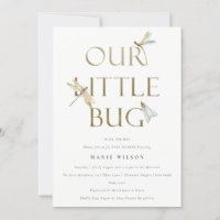 Mignonne Notre petit Baby shower de libellule d'or