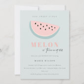 Invitation Mignonne Notre Petit Melon Pastel Blue N'Importe Q (Devant)