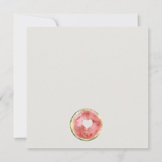 Invitation Mignonne Notre Petit Melon Rouge Vert N'Importe Qu (Dos)