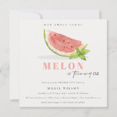 Invitation Mignonne Notre Petit Melon Rouge Vert N'Importe Qu (Devant)