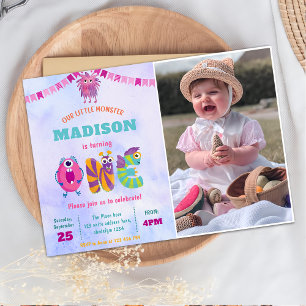 Invitation Mignonne Notre Petit Monstre 1er Anniversaire Phot