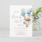 Invitation Mignonne Nous Pouvons Attendre Le Baby shower (Debout devant)