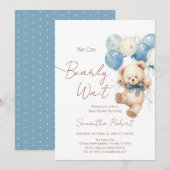 Invitation Mignonne Nous Pouvons Attendre Le Baby shower (Devant / Derrière)