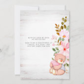 Invitation Mignonne On Peut Attendre Le Baby shower Fille (Dos)