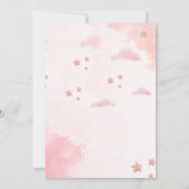 Invitation Mignonne On Peut Attendre Le Baby shower Rose Fill (Dos)