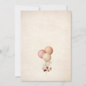 Invitation Mignonne Ours Teddy Automne Citrouille Fille Anniv (Dos)