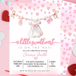 Invitation Mignonne petite amoureuse Baby Shower de la Saint-