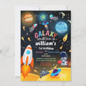 Invitation mignonne Planète Alien Stars Galaxie spatiale 1er  (Devant)
