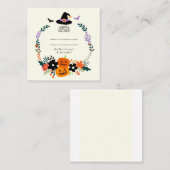 Invitation mignonne pour Halloween (Devant / Derrière)