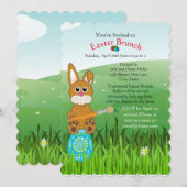 Invitation mignonne pour le brunch de Pâques et la (Devant / Derrière)