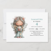 Invitation mignonne pour les 8 ans de la Fée Capri (Devant)
