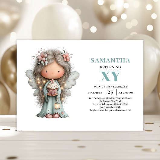 Invitation mignonne pour les 8 ans de la Fée Capri