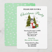 Invitation mignonne pour une fête de Noël (Devant / Derrière)