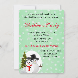 Invitation mignonne pour une fête de Noël avec bon