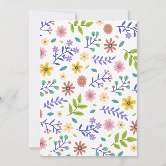 Invitation mignonne pour une fête de Pâques (Dos)