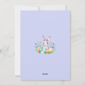 Invitation mignonne pour une fête de Pâques de pri (Dos)