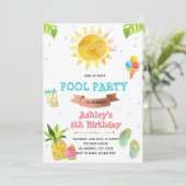 Invitation mignonne pour une fête d'été (Debout devant)