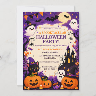 Invitation mignonne pour une fête d'Halloween