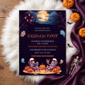 Invitation mignonne pour une fête d'Halloween