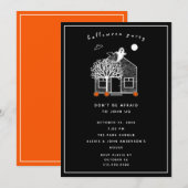Invitation mignonne pour une fête d'Halloween (Devant / Derrière)