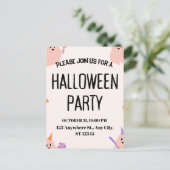 Invitation mignonne pour une fête d'Halloween (Debout devant)