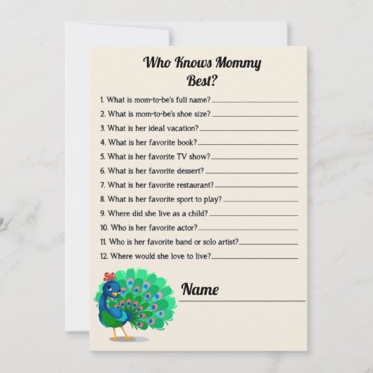 Invitation Mignonne Qui Connaît Maman Meilleur Baby shower Pe (Devant)