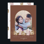 Invitation mignonne scandi moderne maison naturelle Noël<br><div class="desc">mignonne nordic scandi moderne maison naturelle Noël photo carte de vacances</div>