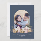 Invitation mignonne scandi moderne maison naturelle Noël (Devant)