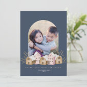 Invitation mignonne scandi moderne maison naturelle Noël (Debout devant)