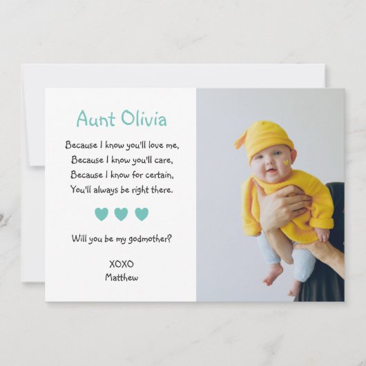 Invitation Mignonne Seras-Tu Ma Proposition De Godmère Photo (Devant)