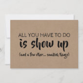 Invitation Mignonne servante d'accueil / Maid of Honor Propos (Devant)