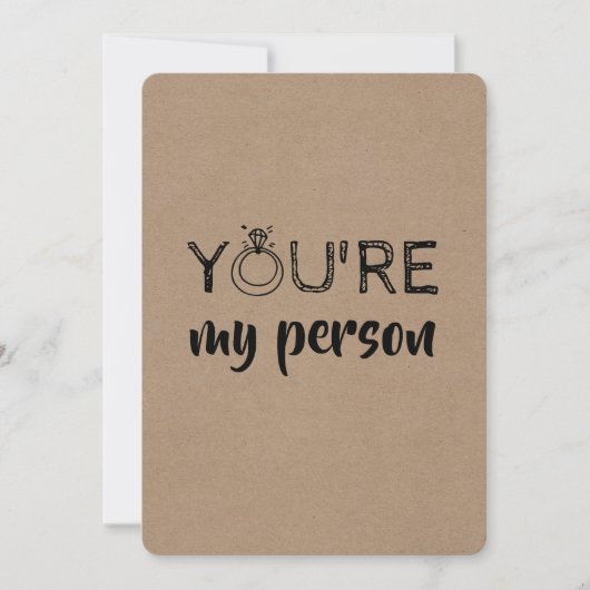 Invitation Mignonne servante d'accueil / Maid of Honor Propos (Devant)