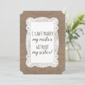 Invitation Mignonne servante / Maid of Honor Proposition (Debout devant)