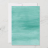 Invitation Mignonne sirène d'aquarelle sous la mer Anniversai (Dos)