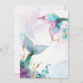 Invitation Mignonne Sirène One der The Sea 1er Anniversaire (Dos)