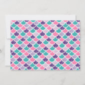 Invitation Mignonne sirène sous la mer fête d'anniversaire (Dos)