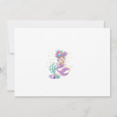 Invitation Mignonne Sirène Sous L'Invitation Du Baby shower D (Dos)