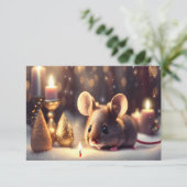 Invitation Mignonne souris fête Noël - Noël (Debout devant)