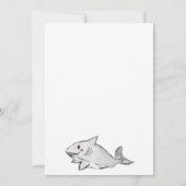 Invitation Mignonne Sous La Mer Nager Requin Océan Anniversai (Dos)