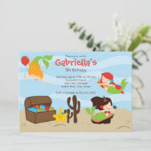 Invitation Mignonne sous la mer Sirène fête d'anniversaire (Debout devant)