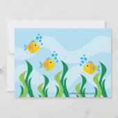 Invitation Mignonne sous la mer Sirène fête d'anniversaire (Dos)