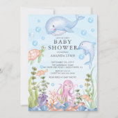 Invitation Mignonne sous le Baby shower Sea Boy (Devant)