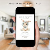 Invitation Mignonne Un lapin devient un 1er anniversaire