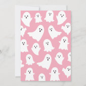 Invitation Mignonne Un Petit Boo Rose Halloween Baby shower F (Dos)