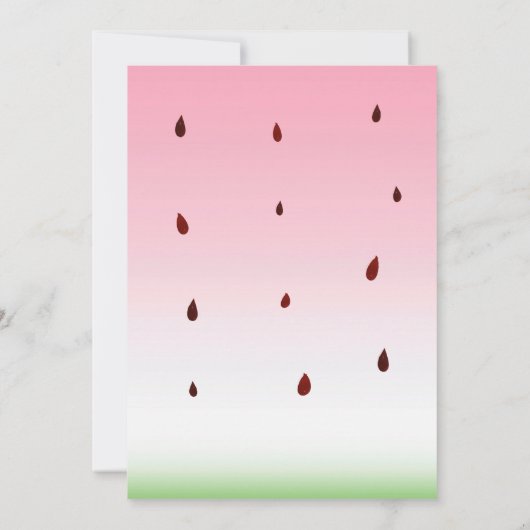 Invitation Mignonne Watermelon Un Dans Un Melon Premier Anniv (Dos)