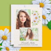 Invitation Mignonne White Daisies Graduation Party Photo